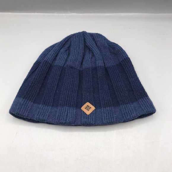 Columbia Sportswear Beanie Winter Hat Cap Blue Unisex One Size Knit EUC - Picture 1 of 5